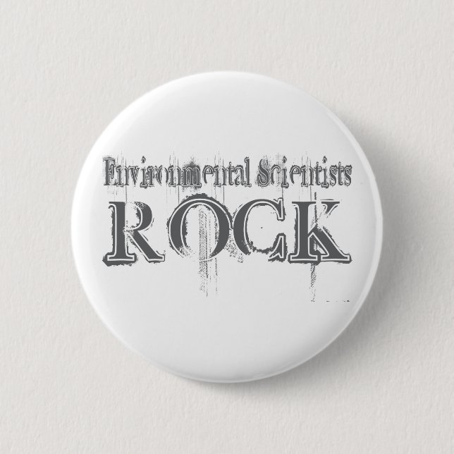 Klimawissenschaftler-Felsen Button (Vorderseite)