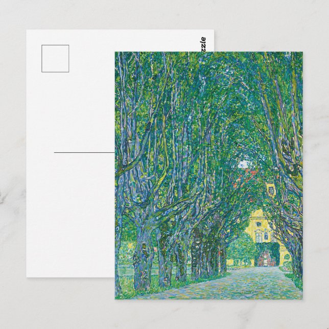 Klimt-Avenue im Park von Schloss Kamme Postkarte (Vorne/Hinten)