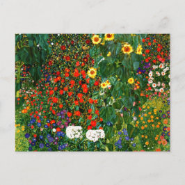 Klimt - Bauerngarten mit Sonnenblumen Postkarte