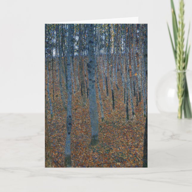 Klimt Beech Grove I Forest Landscape Art Karte (Vorderseite)