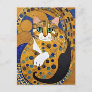 Klimt Cat Postcard Postkarte