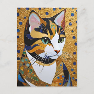 Klimt Cat Postcard Postkarte