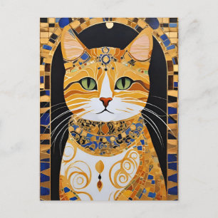 Klimt Cat Postcard Postkarte