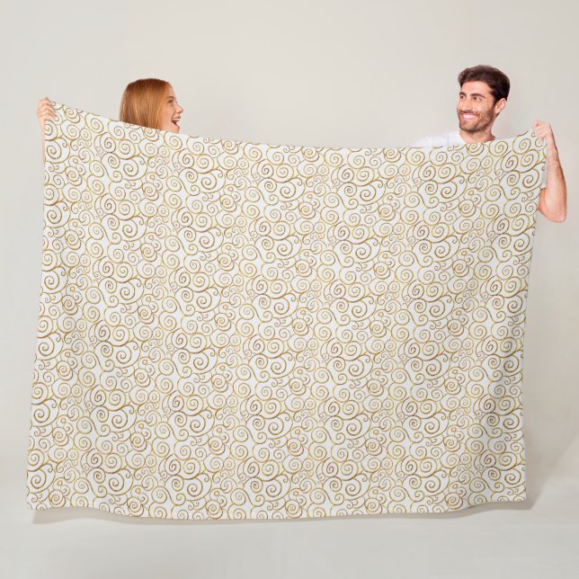 Klimt Curves Fleecedecke (Beispiel)