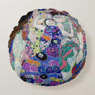 Klimt Die Jungfrau Runde Kunstkissen Rundes Kissen