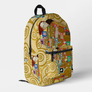 Klimt Erfüllung Mosaik: Vintage Stoclet-Fries Bedruckter Rucksack