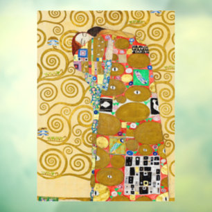 Klimt Erfüllung Mosaik: Vintage Stoclet-Fries Fensteraufkleber