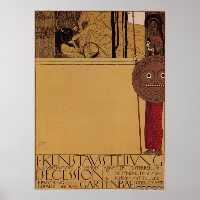 Klimt ~ erste Ausstellung des Secession Poster (Vorne)