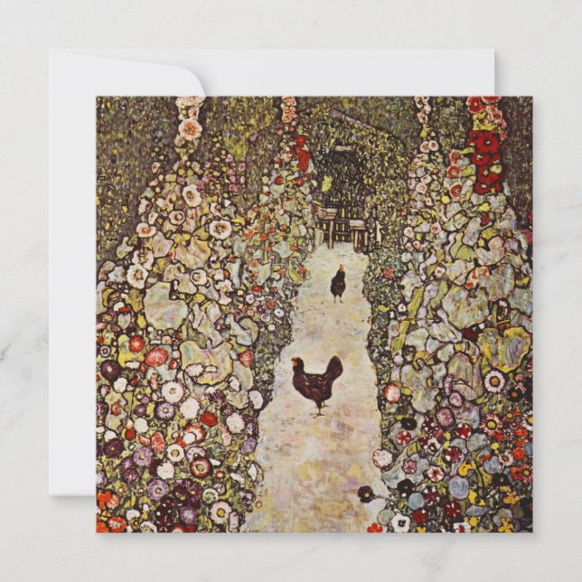 Klimt Garden mit Einladungen von Roostern (Vorderseite)