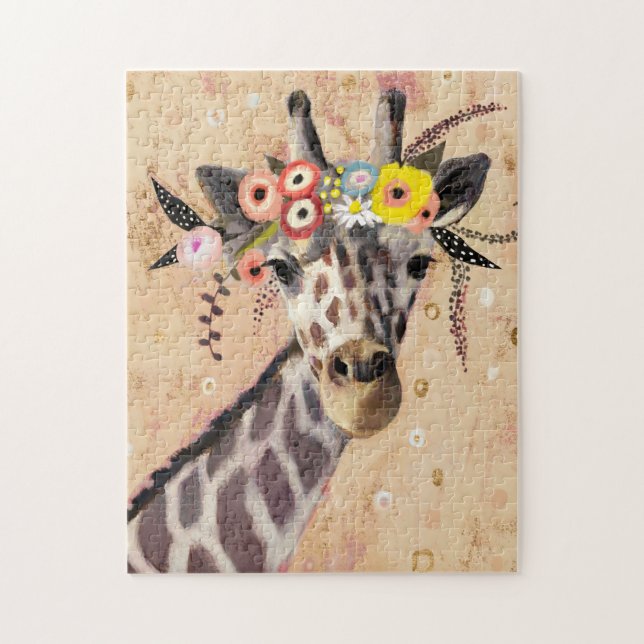 Klimt Giraffe | Krone der Blume (Vertikal)