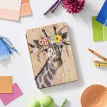 Klimt Giraffe | Krone der Blume iPad Pro Cover<br><div class="desc">Dieser Ausdruck enthält eine süße Giraffe,  die in einer Krone von Blume geschmückt ist | Von Victoria Borges. Bild-ID: 128245GG</div>