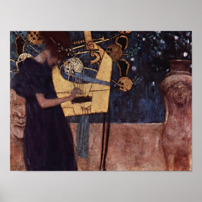 Klimt Gustav Das Musikposter Poster (Vorne)