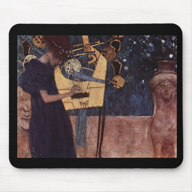 Klimt Gustav Die Musik Mousepad (Vorne)