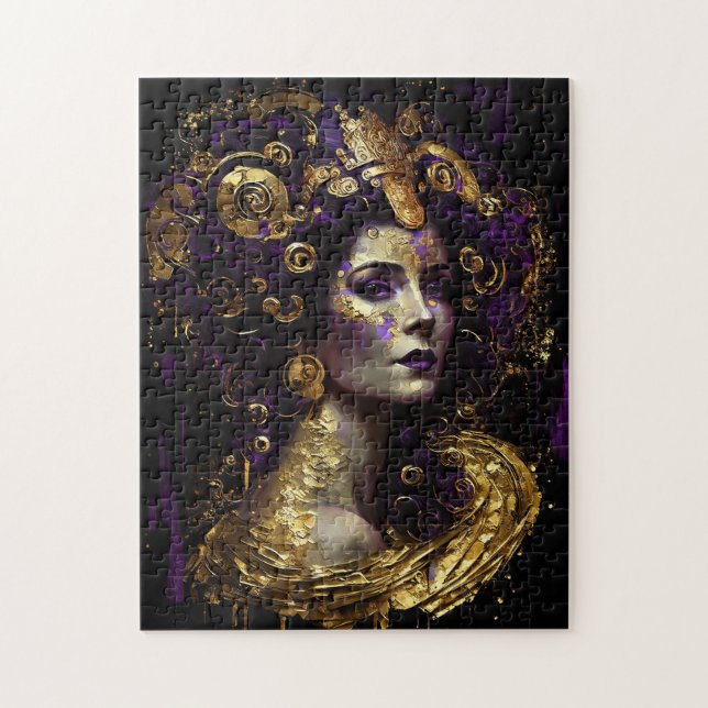 Klimt Inspiriert Königin Goddess Jigsaw Puzzle (Vertikal)