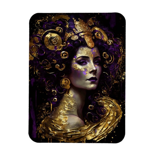Klimt Inspiriert Queen Goddess Magnet (Vertikal)