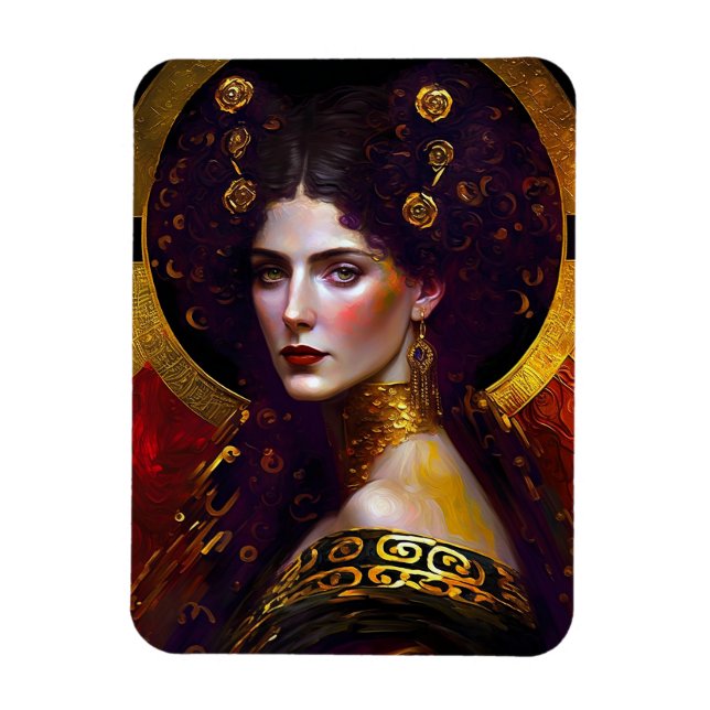 Klimt Inspiriert Queen Goddess Magnet (Vertikal)