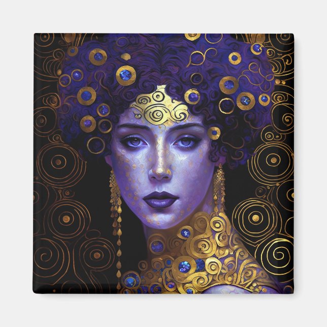 Klimt Inspiriert Queen Goddess Magnet (Vorne)