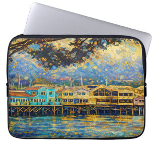 Klimt-inspirierte Golden Monterey Harbor Träume Laptopschutzhülle