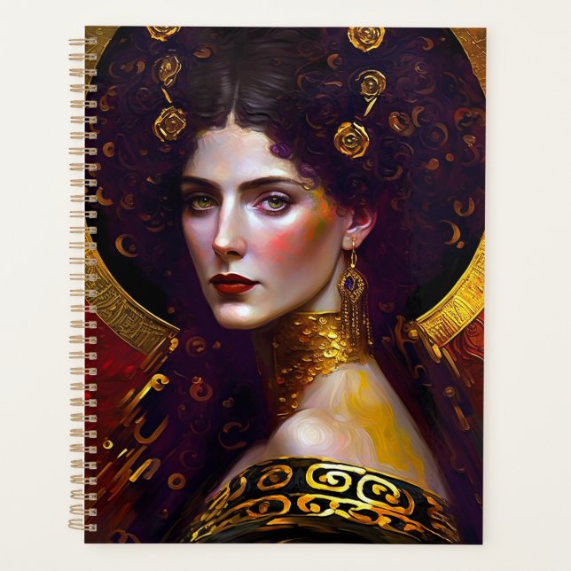 Klimt Inspirierte Queen Goddess Planner Planer (Vorderseite)