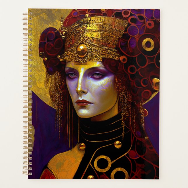 Klimt Inspirierte Queen Goddess Planner Planer (Vorderseite)