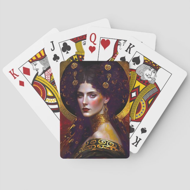Klimt Inspirierte Queen Goddess Spielkarten (Rückseite)