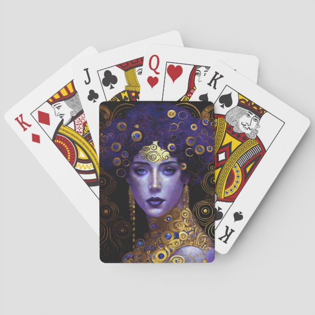 Klimt Inspirierte Queen Goddess Spielkarten (Rückseite)