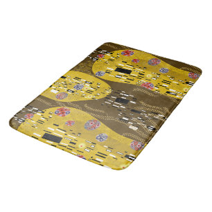 Klimt Inspiriertes Goldenes Muster Jugendstil Badematte