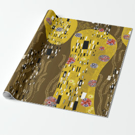 Klimt Inspiriertes Goldenes Muster Jugendstil Geschenkpapier