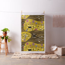 Klimt Inspiriertes Goldenes Muster Jugendstil