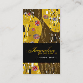 Klimt Inspiriertes Muster Jugendstil-Chic Gold Dek Visitenkarte
