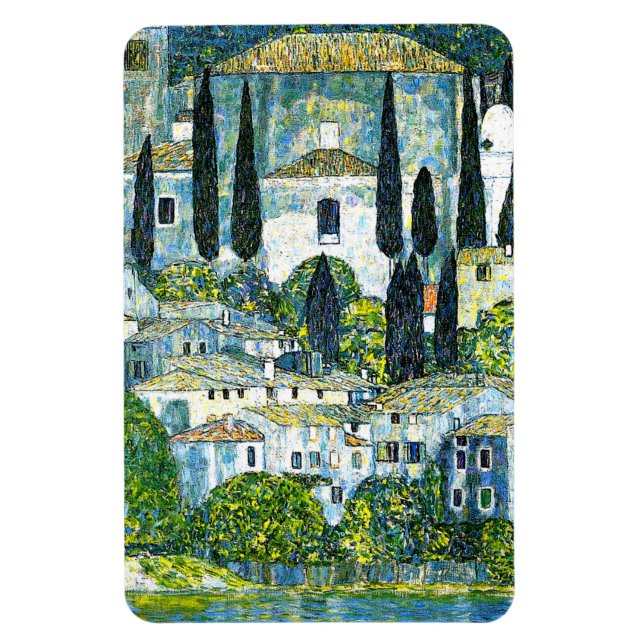 Klimt - Kirche von Cassone Magnet (Vertikal)