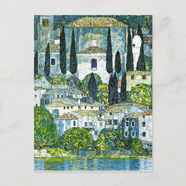 Klimt - Kirche von Cassone Postkarte (Vorderseite)