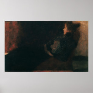 Klimt - Lady am Kamin Poster