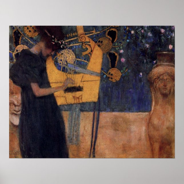 Klimt Music Harp Poster (Vorne)