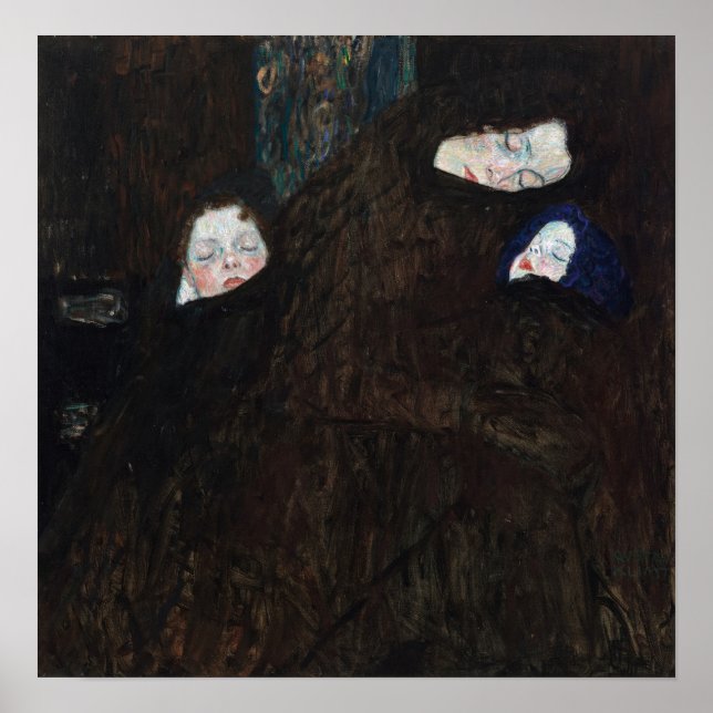 Klimt - Mutter mit zwei Kindern (Familie) Poster (Vorne)