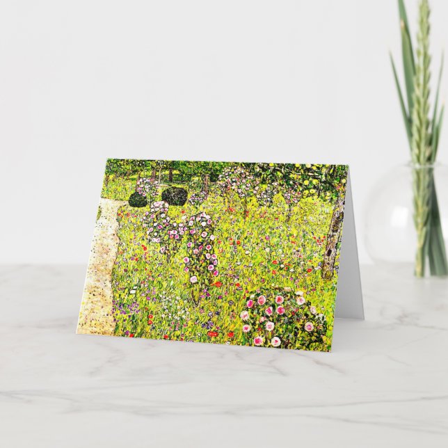 Klimt - Obstgarten mit Rose, Kunstwerke, Karte (Vorderseite)