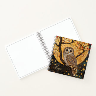 Klimt Owl Notebook Sketchbook Journal Notizbuch