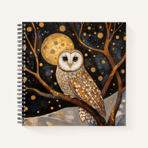 Klimt Owl Notebook/Sketchbook