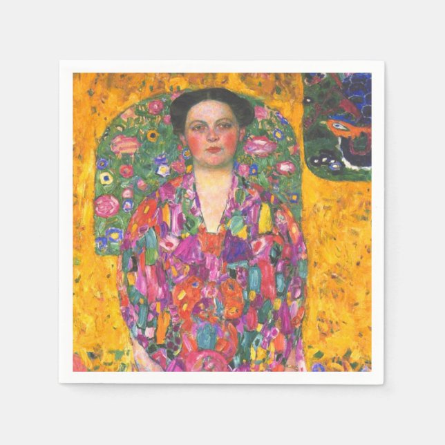 Klimt Portrait von Eugenia Primavesi Serviette (Vorderseite)