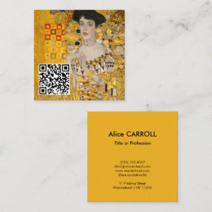 Klimt - Porträt der Adele Bloch-Bauer I - QR Code Quadratische Visitenkarte