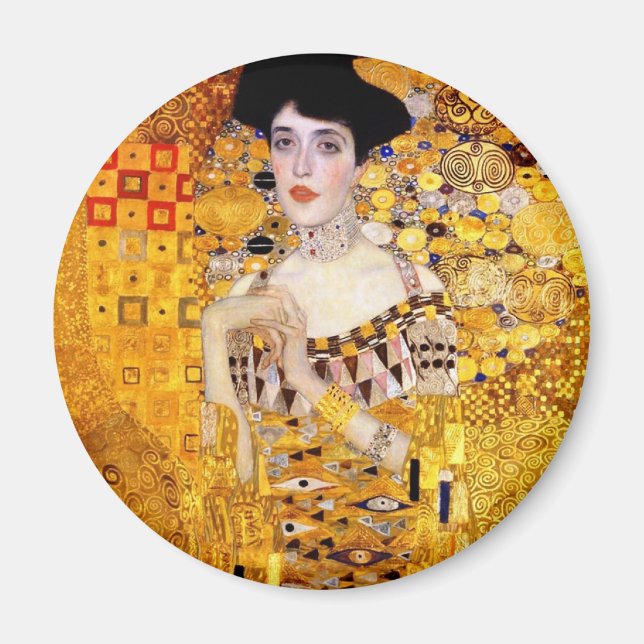 Klimt Porträt von Adele Bloch-Bauer I Magnet (Vorne)