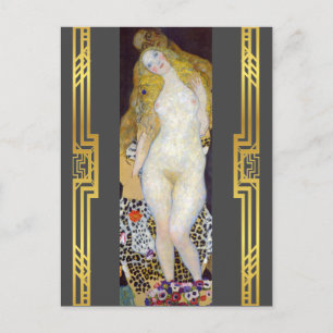 Klimt restauriert Adam und Eve Bibelfarbe Postkarte