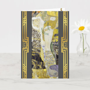 Klimt Restaurierte Wasserschlangen Malerei Karte
