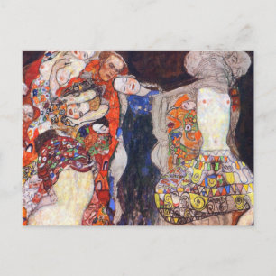 Klimt  Schmücken Sie die Braut mit Schleier und Kr Postkarte