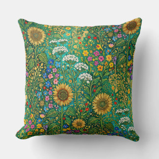 Klimt Sonnenblumenwiese Kissen