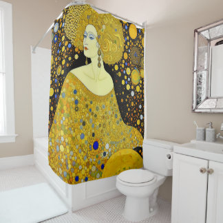 Klimt Style Woman Duschvorhang