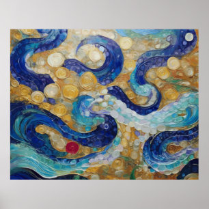 Klimt Wasserschläuche Poster