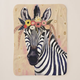 Klimt Zebra   geschmückt in den Blumen Sherpadecke