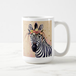 Klimt Zebra   In Blume verziert Kaffeetasse