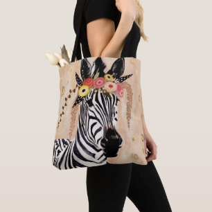 Klimt Zebra Krone der Blume Tasche